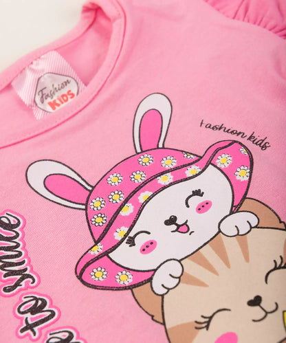 Conjunto de Verão para Bebê Menina Bichinhos Rosa