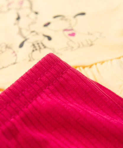 Conjunto de Verão para Bebê Menina Cachorrinhos Amarelo
