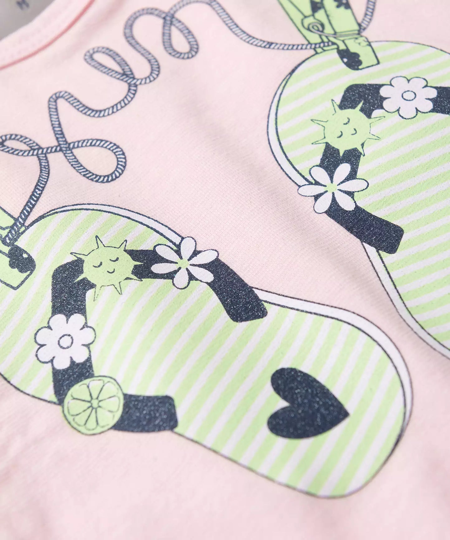 Conjunto de Verão para Bebê Menina Chinelo Rosa