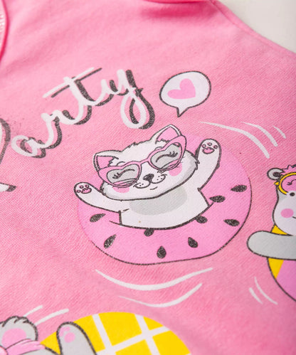 Conjunto de Verão para Bebê Menina Coala Rosa
