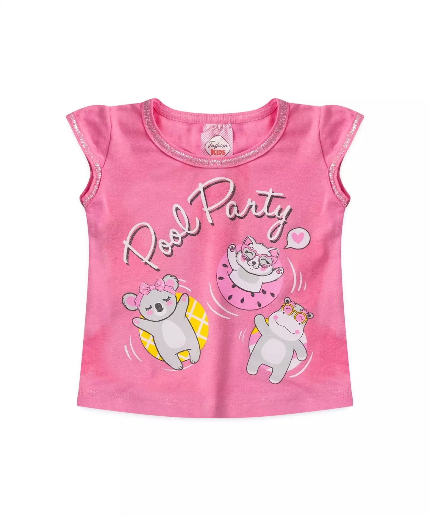 Conjunto de Verão para Bebê Menina Coala Rosa