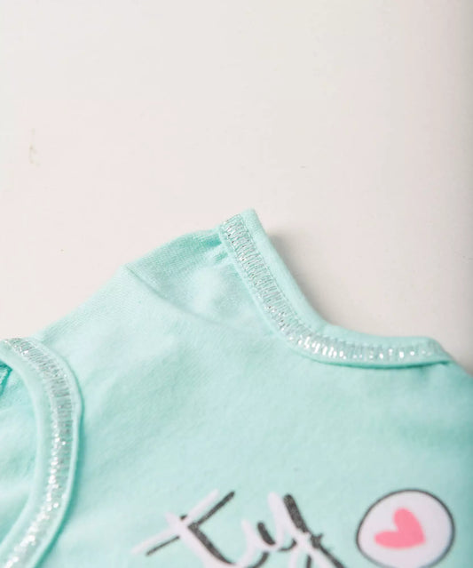 Conjunto de Verão para Bebê Menina Coala Verde