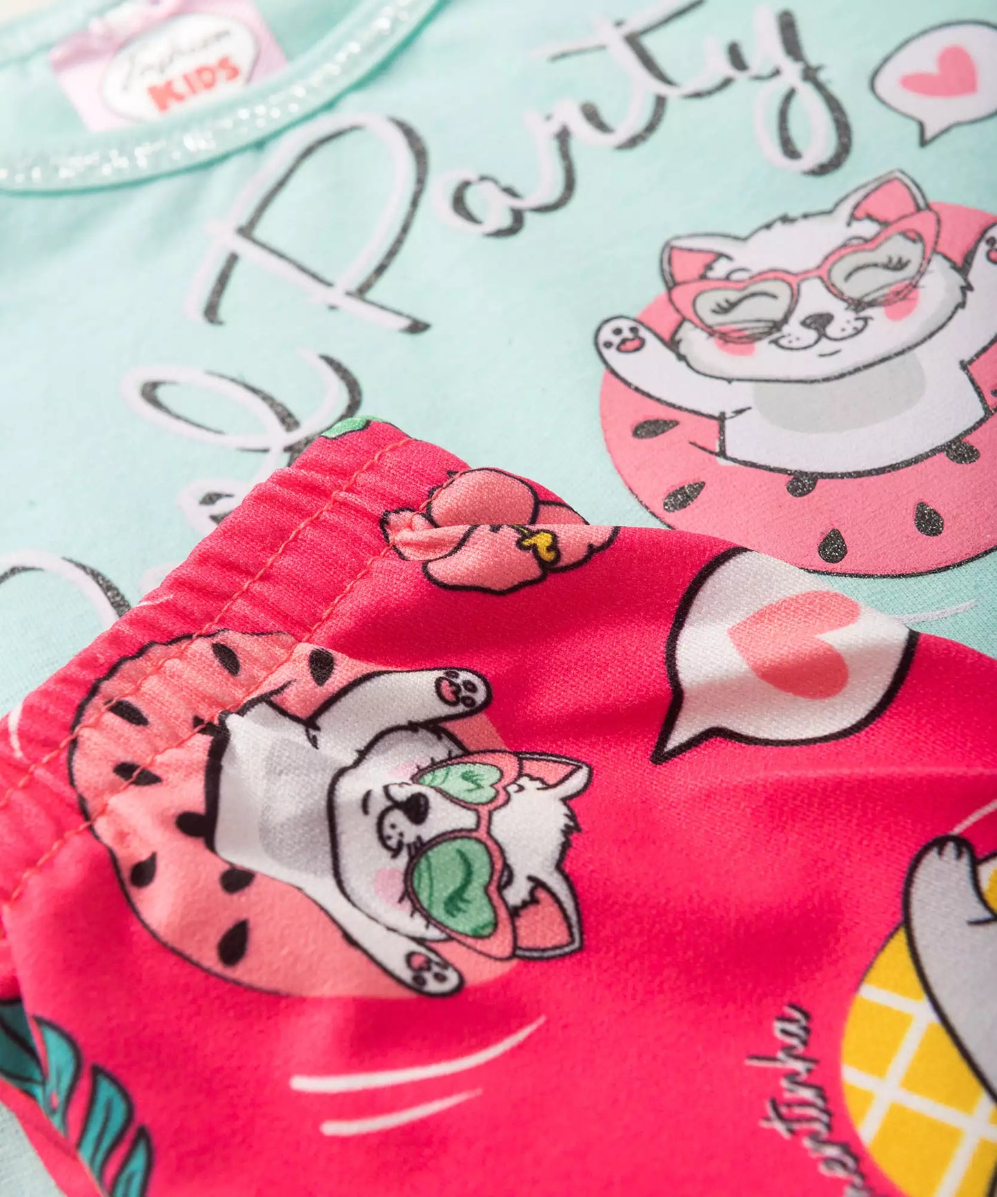 Conjunto de Verão para Bebê Menina Coala Verde