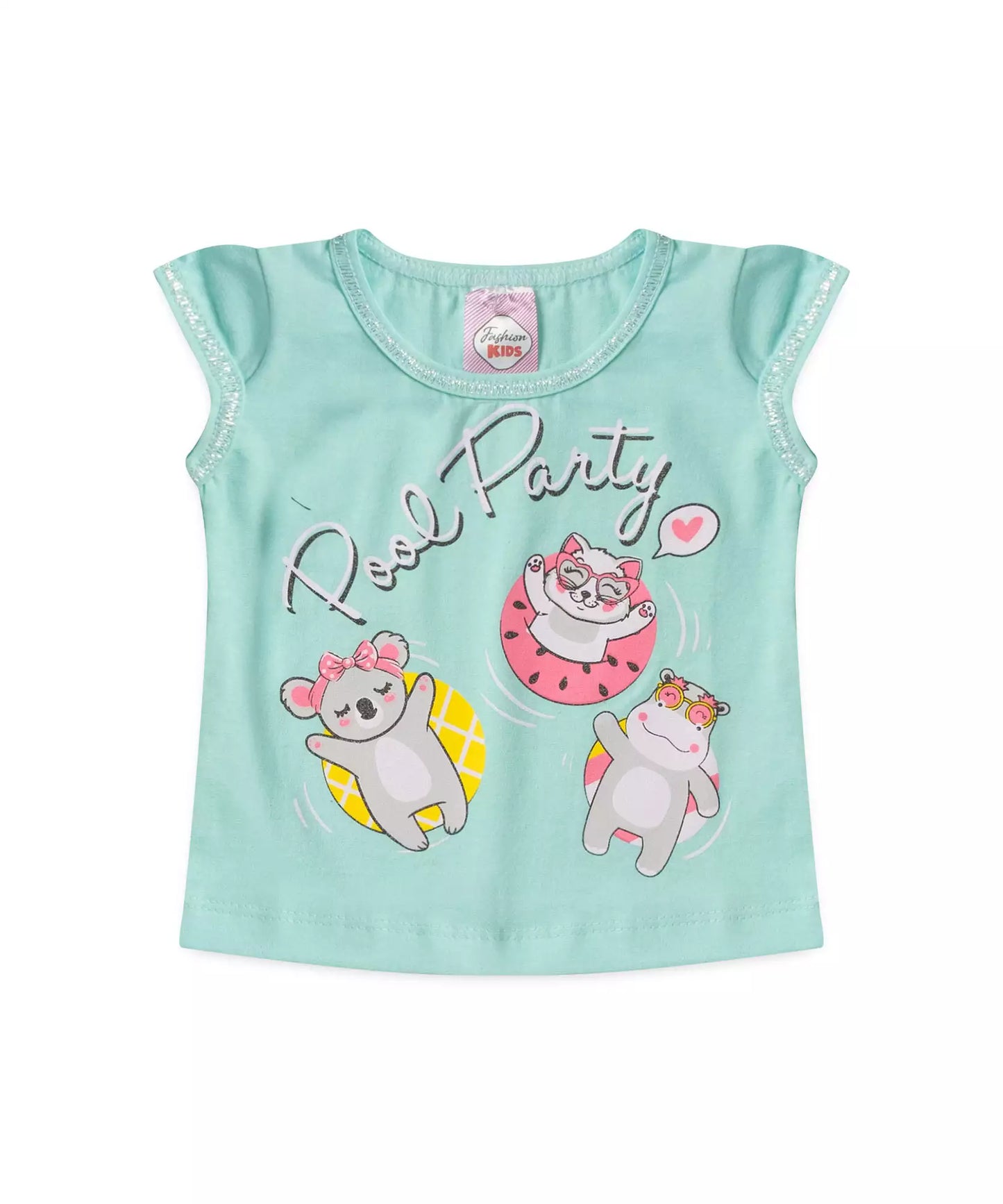 Conjunto de Verão para Bebê Menina Coala Verde