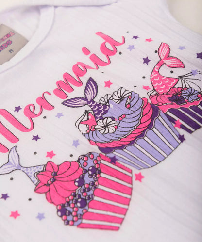 Conjunto de Verão para Bebê Menina Cupcake Branco