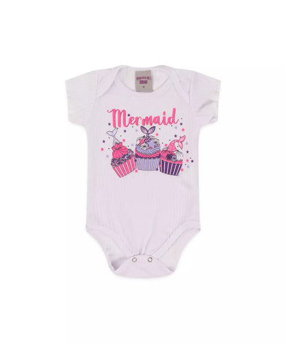 Conjunto de Verão para Bebê Menina Cupcake Branco