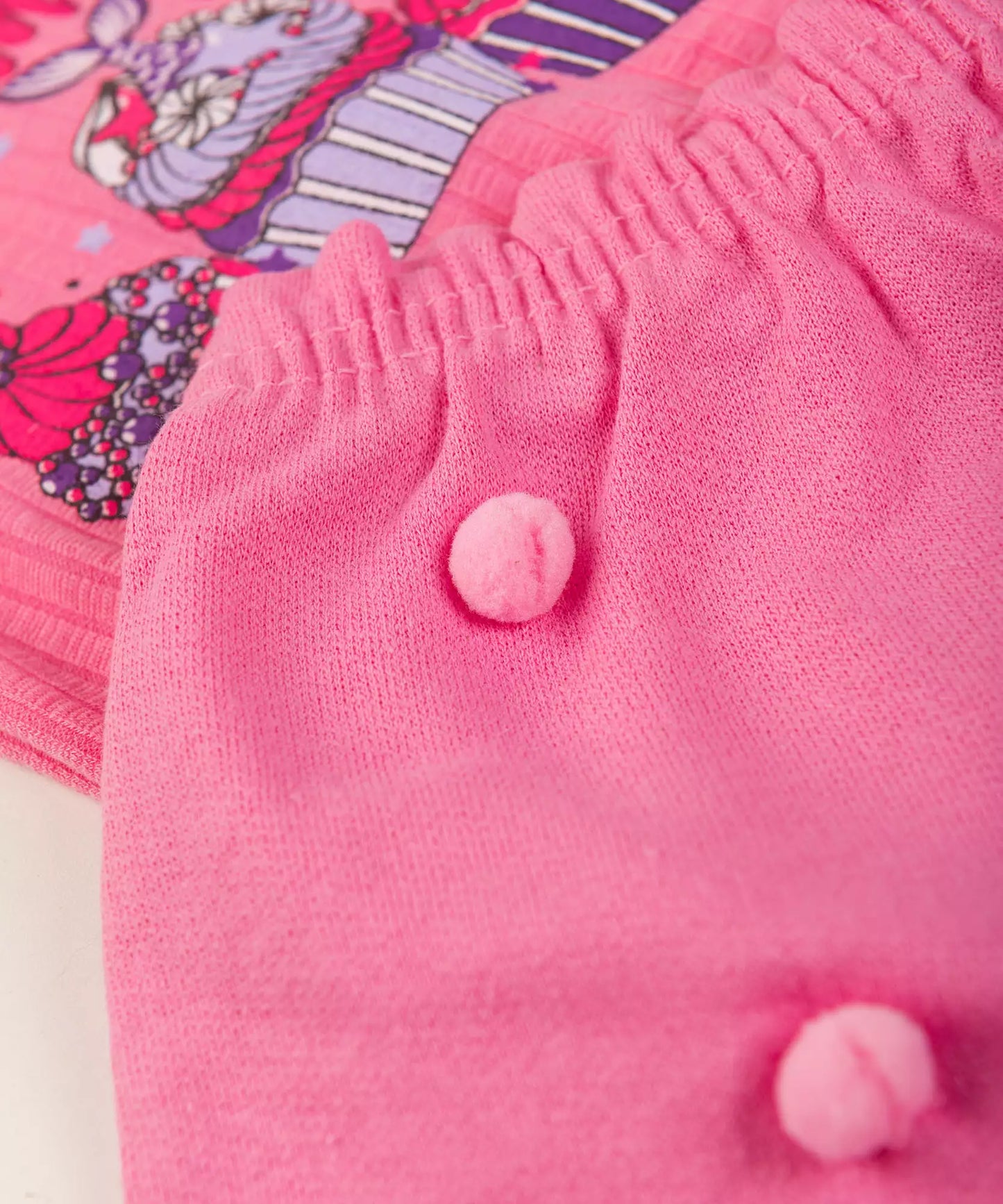Conjunto de Verão para Bebê Menina Cupcake Rosa