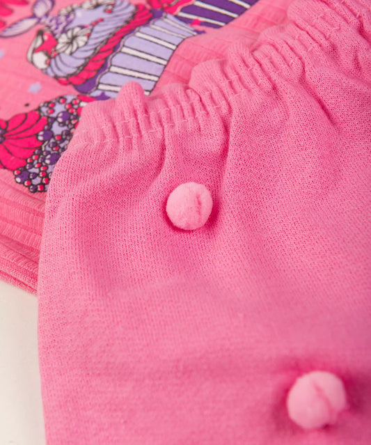 Conjunto de Verão para Bebê Menina Cupcake Rosa