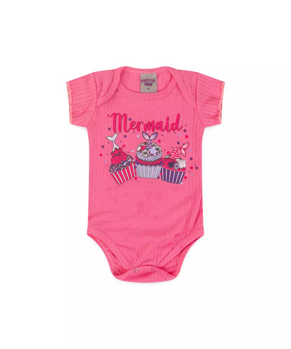 Conjunto de Verão para Bebê Menina Cupcake Rosa