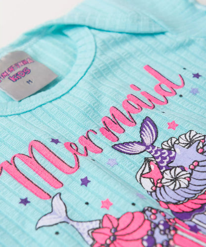 Conjunto de Verão para Bebê Menina Cupcake Verde Água