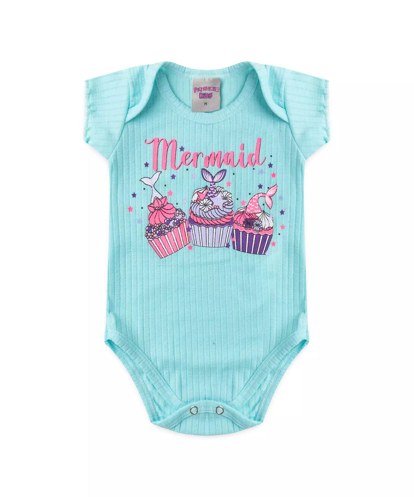 Conjunto de Verão para Bebê Menina Cupcake Verde Água