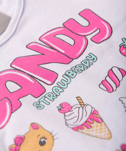 Conjunto de Verão para Bebê Menina Docinhos Branco