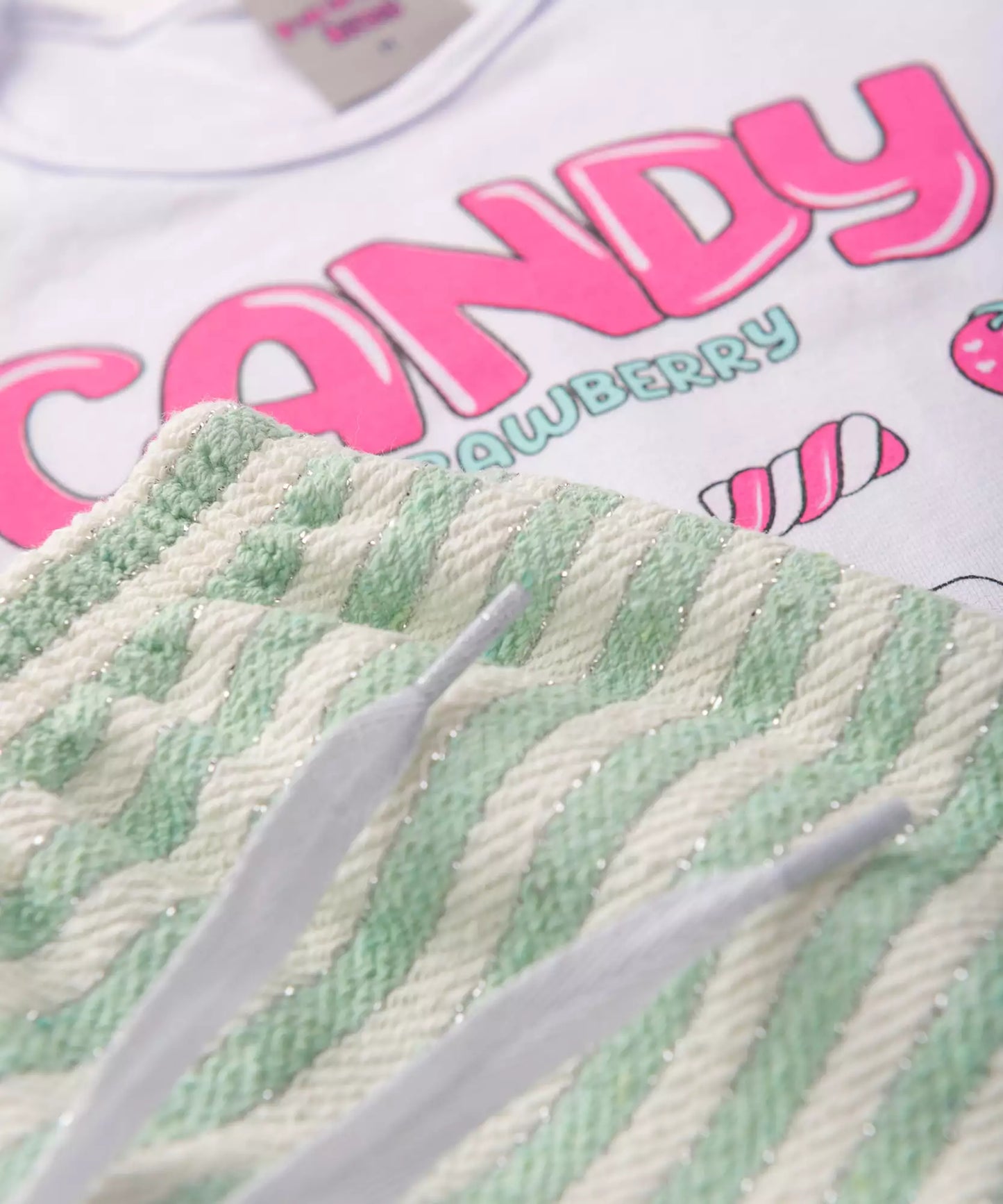 Conjunto de Verão para Bebê Menina Docinhos Branco