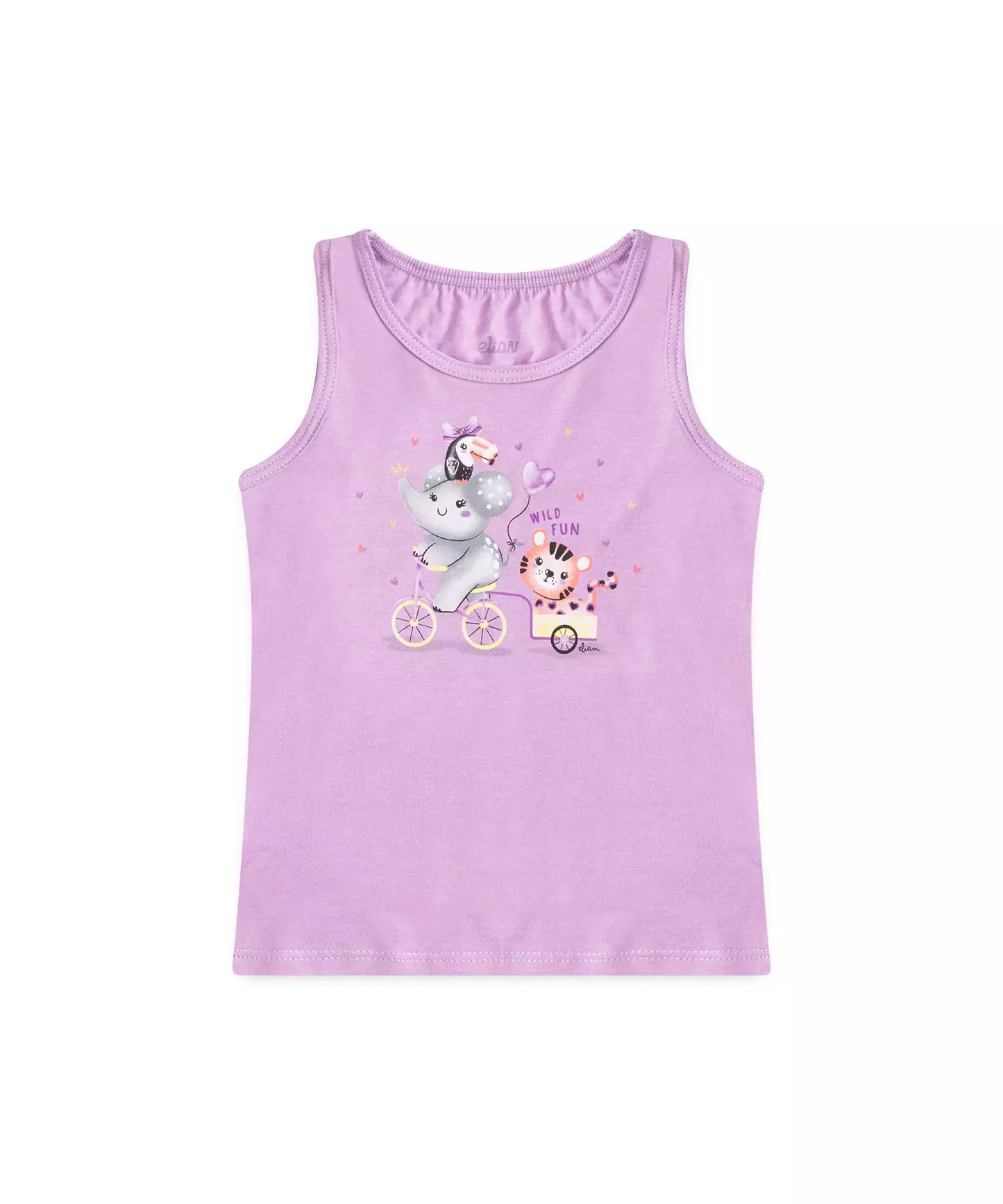 Conjunto de Verão para Bebê Menina Elefantinho Lilás
