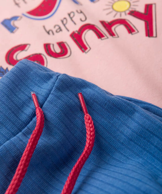 Conjunto de Verão para Bebê Menina Frutinhas Rosa