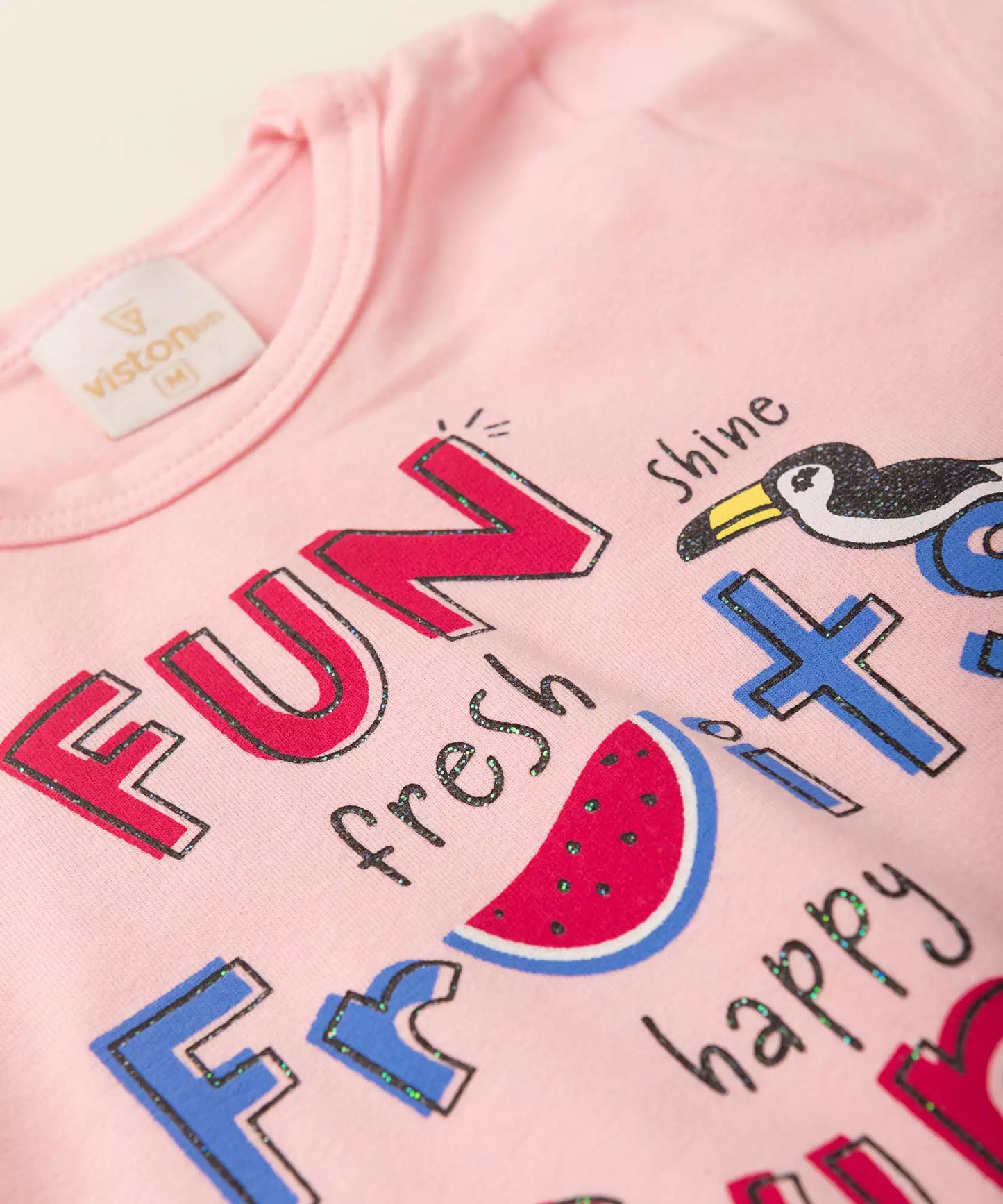 Conjunto de Verão para Bebê Menina Frutinhas Rosa