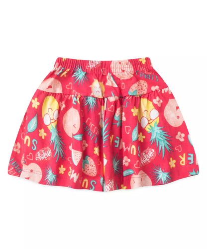 Conjunto de Verão para Bebê Menina no Gatinho no Amarelo