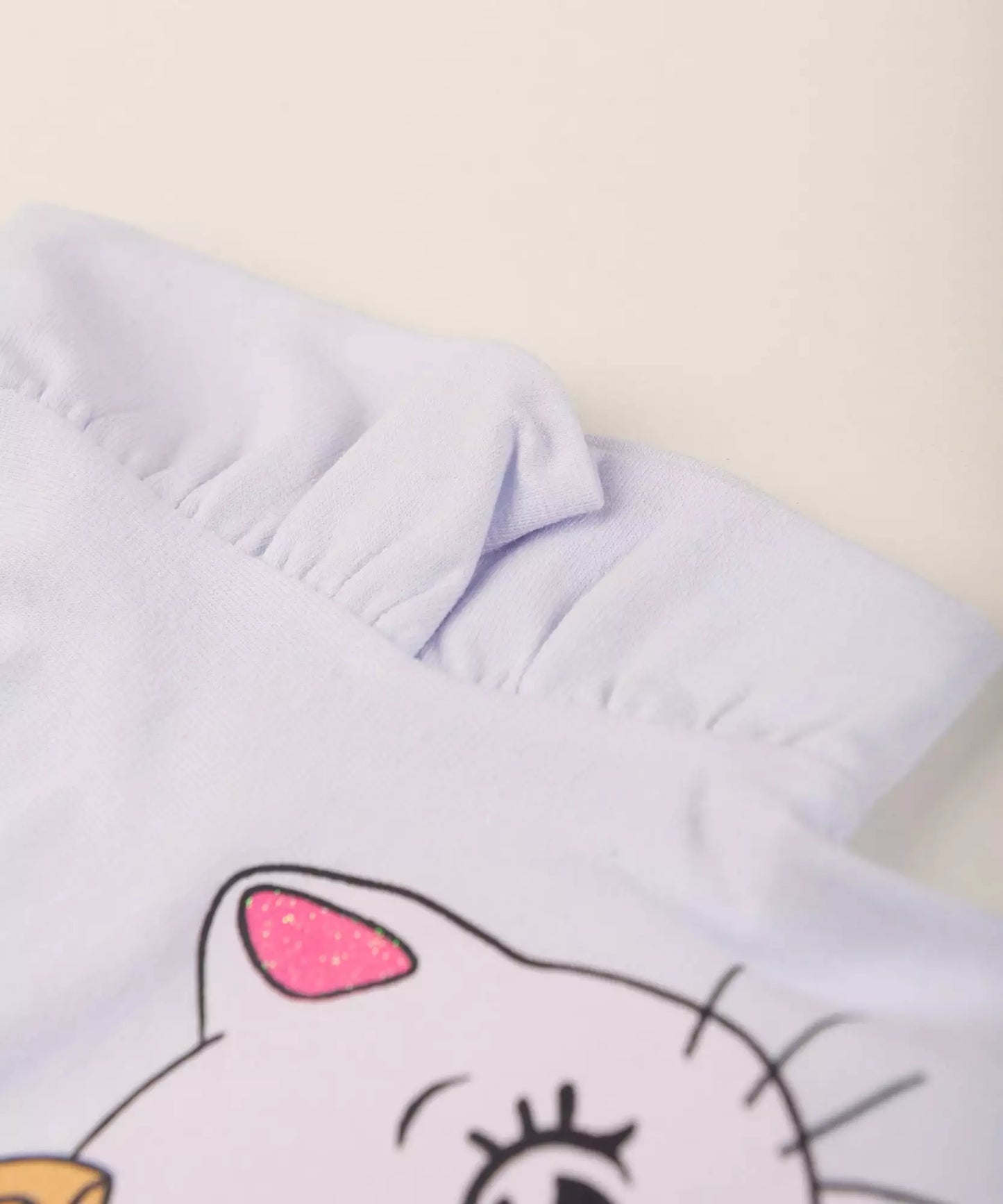 Conjunto de Verão para Bebê Menina Gato Branco
