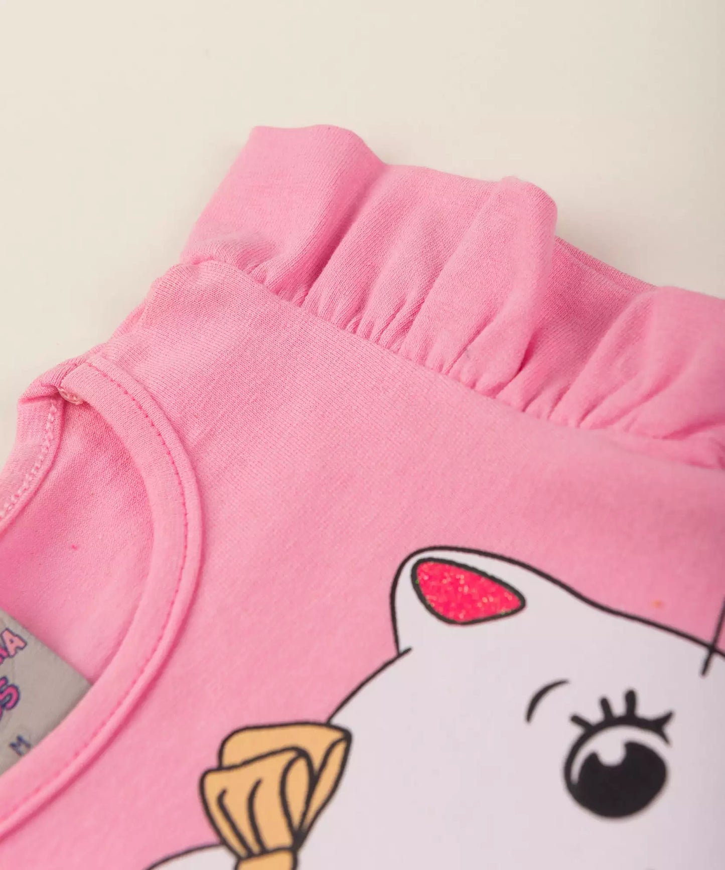 Conjunto de Verão para Bebê Menina Gato cor Rosa