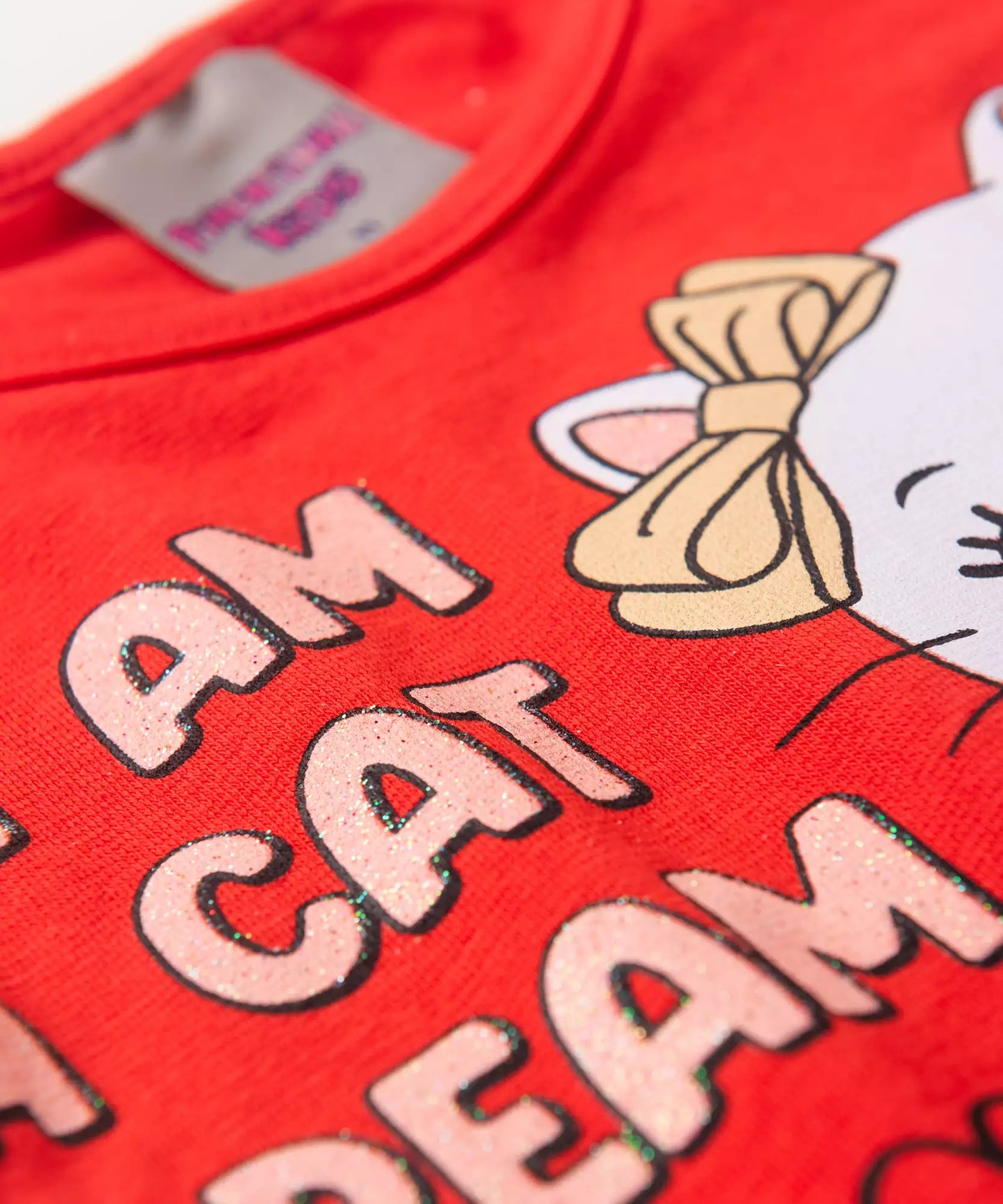 Conjunto de Verão para Bebê Menina Gato Vermelho
