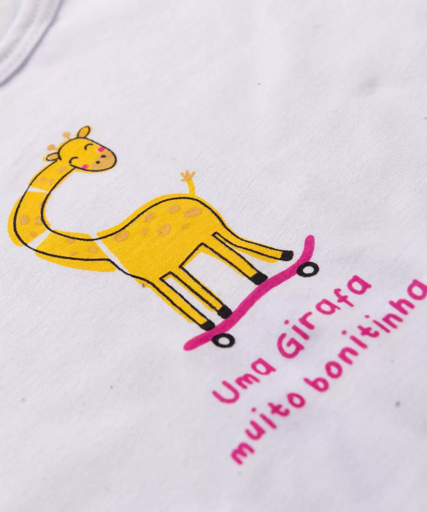 Conjunto de Verão para Bebê Menina Girafinha Branca