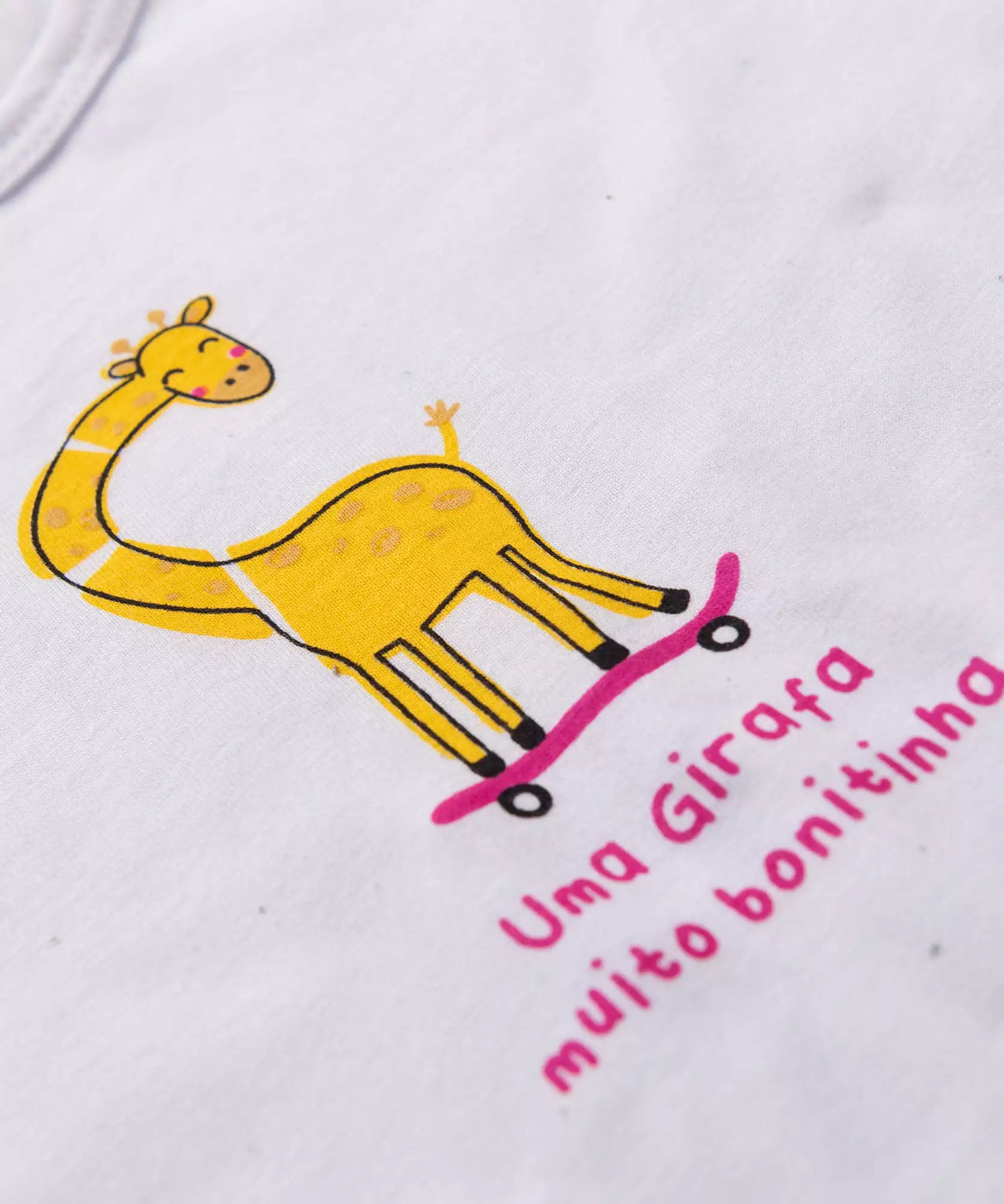 Conjunto de Verão para Bebê Menina Girafinha Branca
