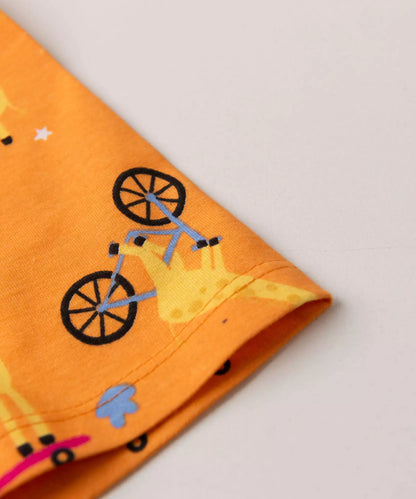 Conjunto de Verão para Bebê Menina Girafinha Branca
