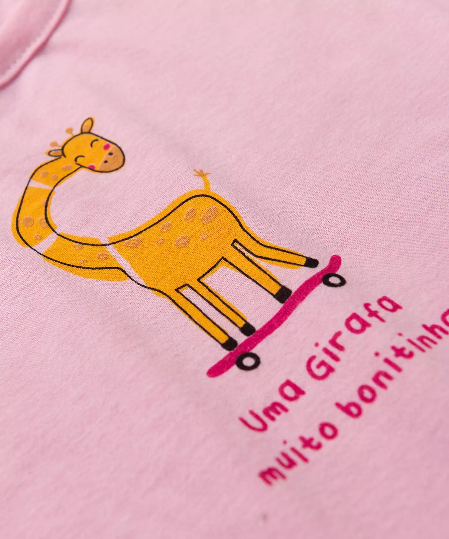 Conjunto de Verão para Bebê Menina Girafinha Rosa