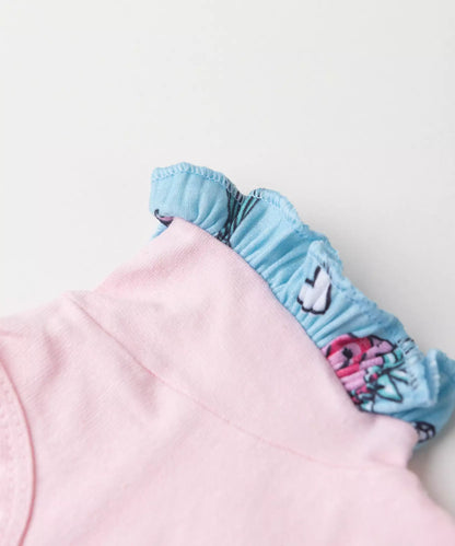 Conjunto de Verão para Bebê Menina Morango Rosa