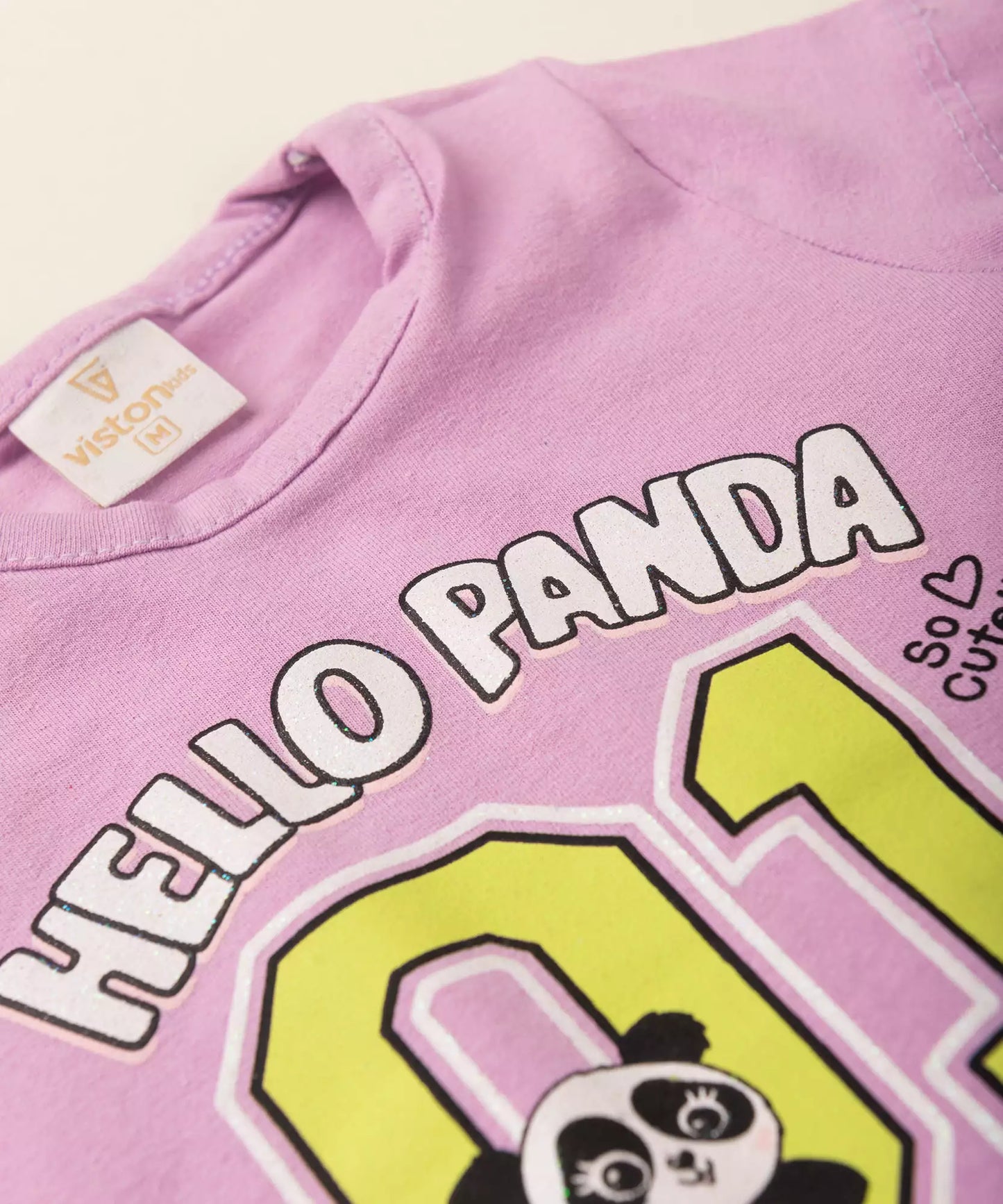 Conjunto de Verão para Bebê Menina Pandinha Lilás