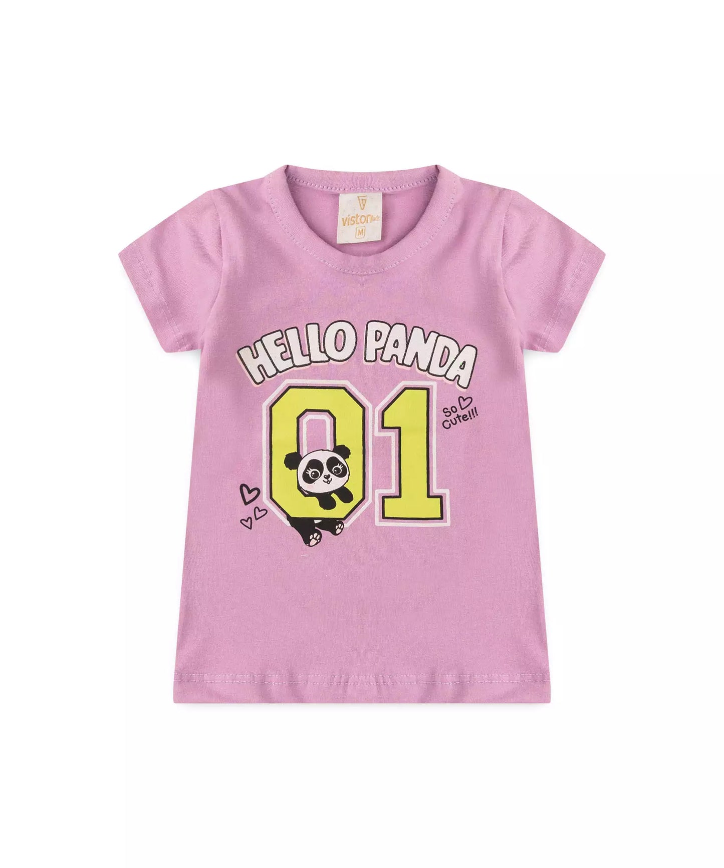 Conjunto de Verão para Bebê Menina Pandinha Lilás
