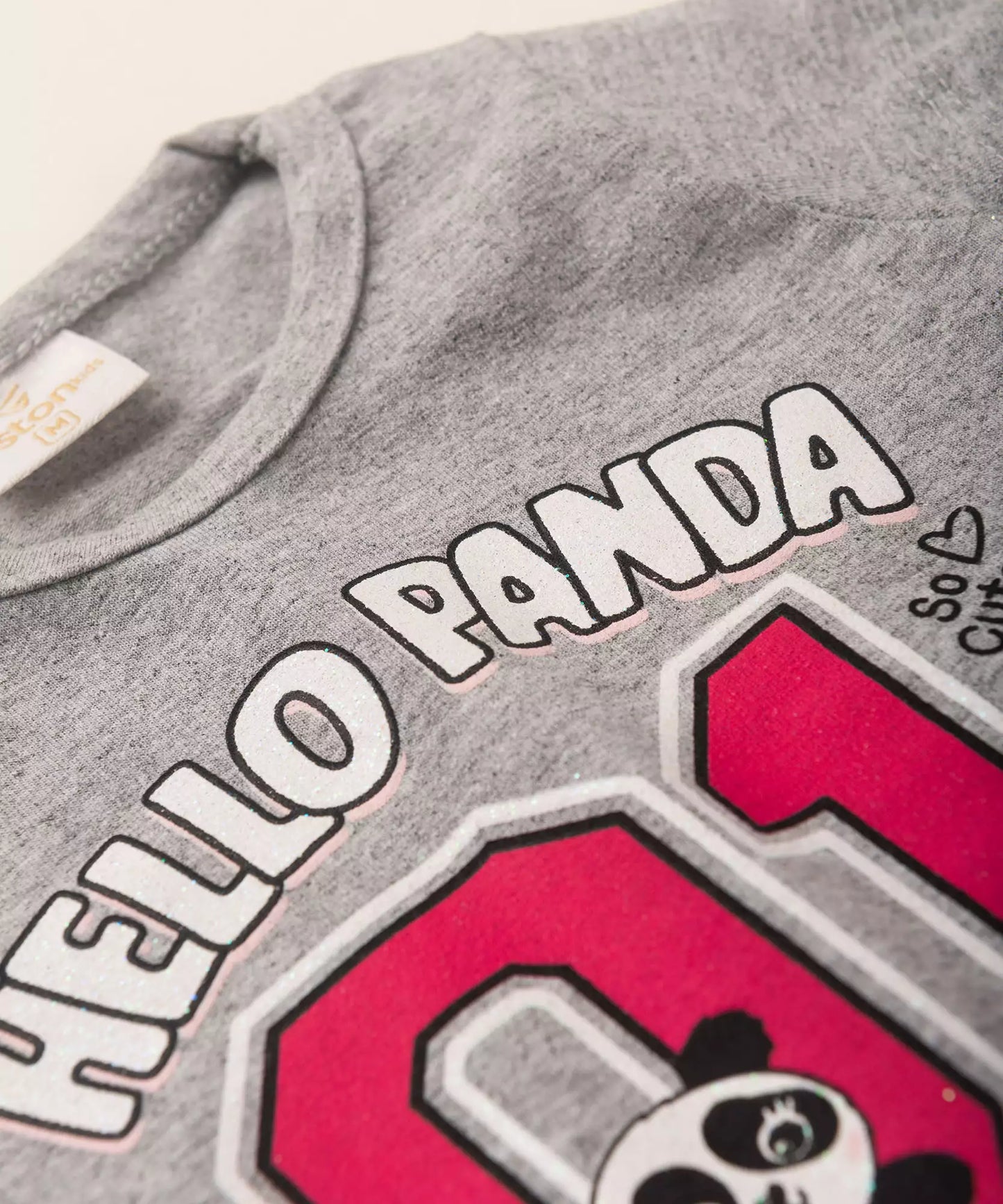 Conjunto de Verão para Bebê Menina Pandinha Mescla