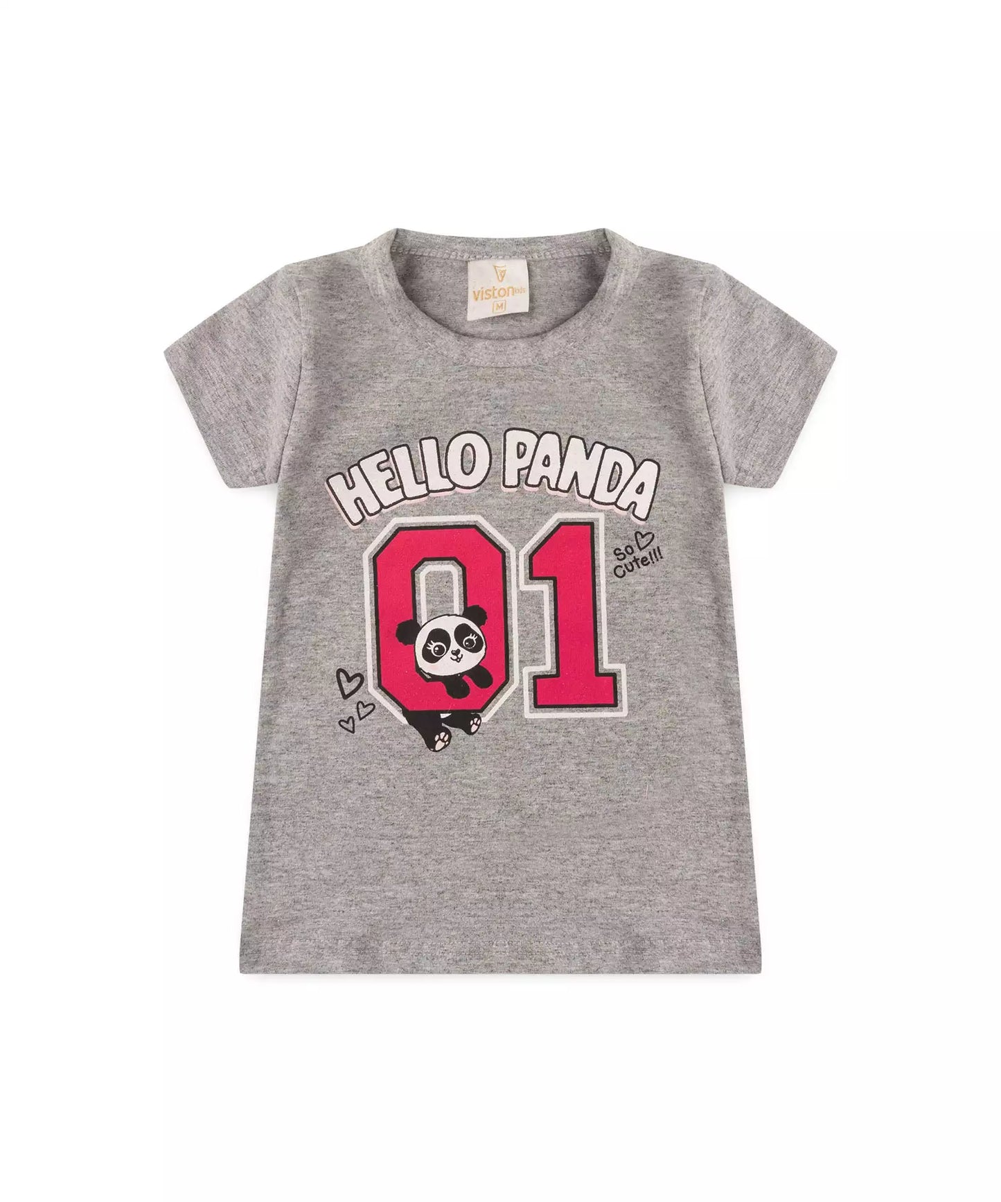 Conjunto de Verão para Bebê Menina Pandinha Mescla