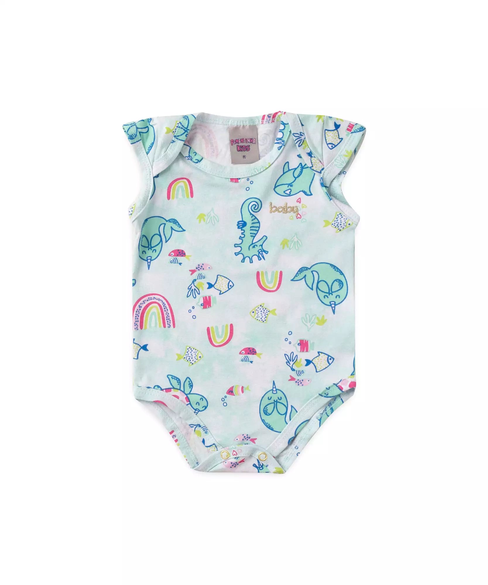 Conjunto de Verão para Bebê Menina Peixinhos Rosa
