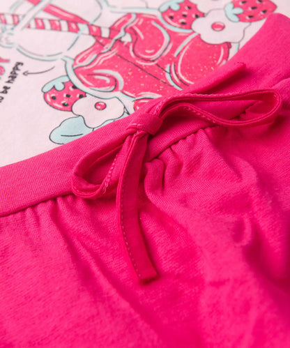 Conjunto de Verão para Bebê Menina Strawberry Rosa