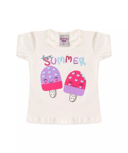 Conjunto de Verão para Bebê Menina Summer Marfim