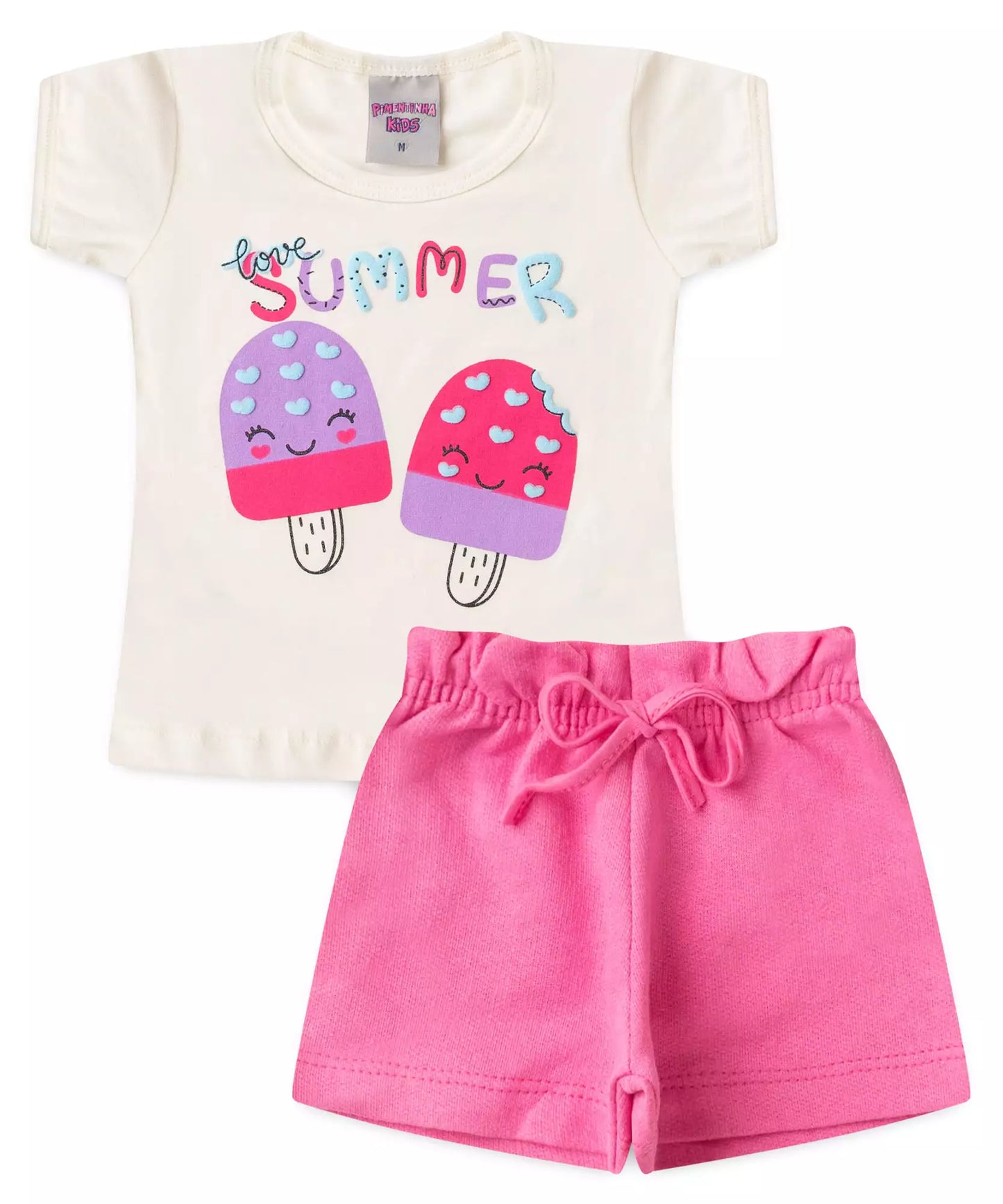 Conjunto de Verão para Bebê Menina Summer Marfim
