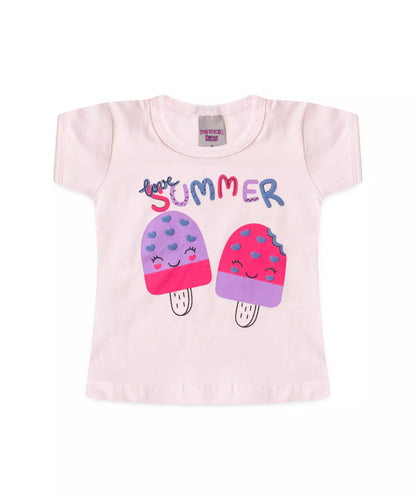 Conjunto de Verão para Bebê Menina Summer Rosa