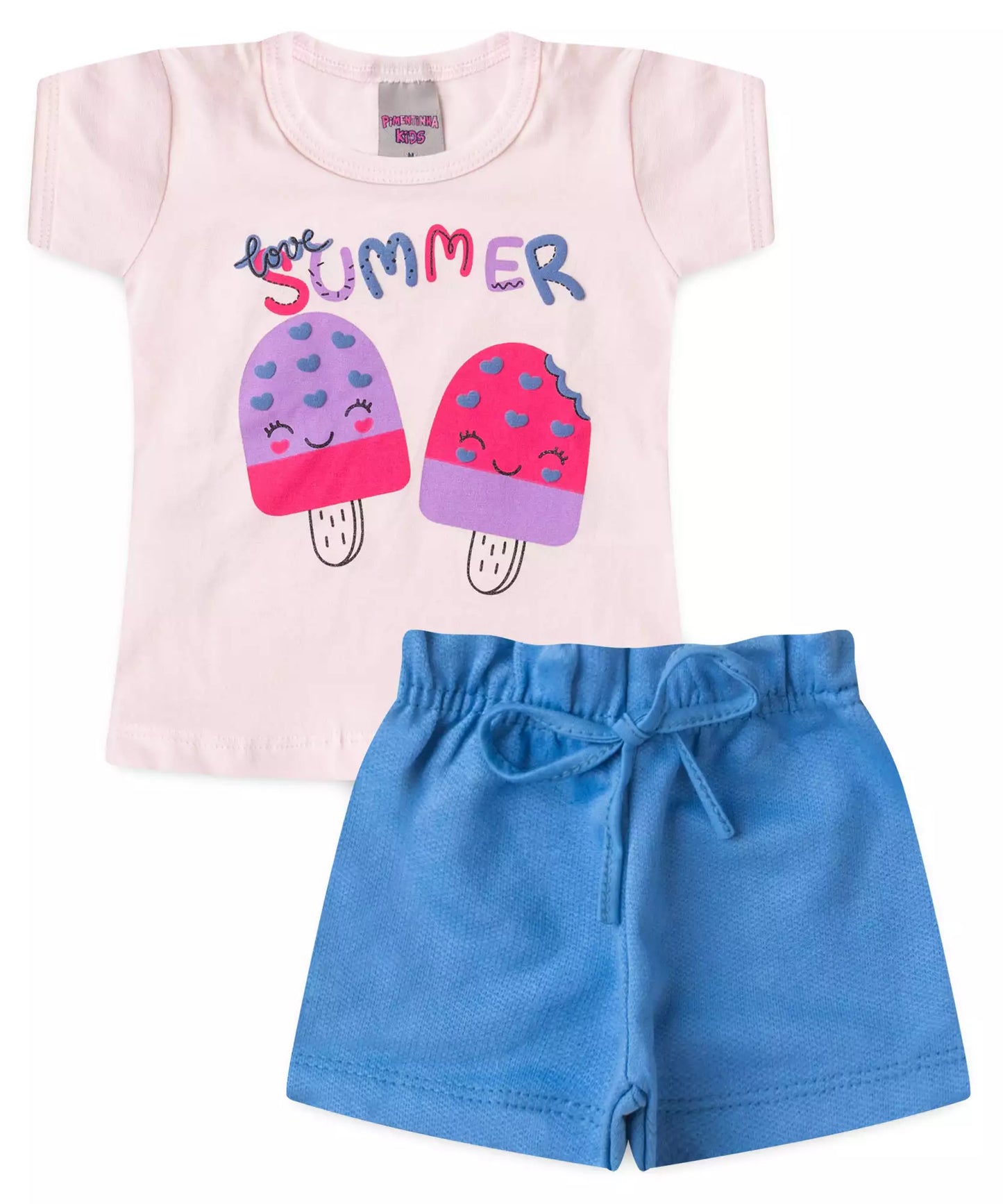 Conjunto de Verão para Bebê Menina Summer Rosa