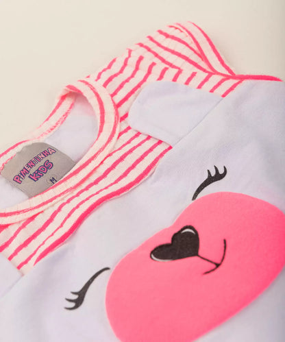 Conjunto de Verão para Bebê Menina Ursinho cor Branco