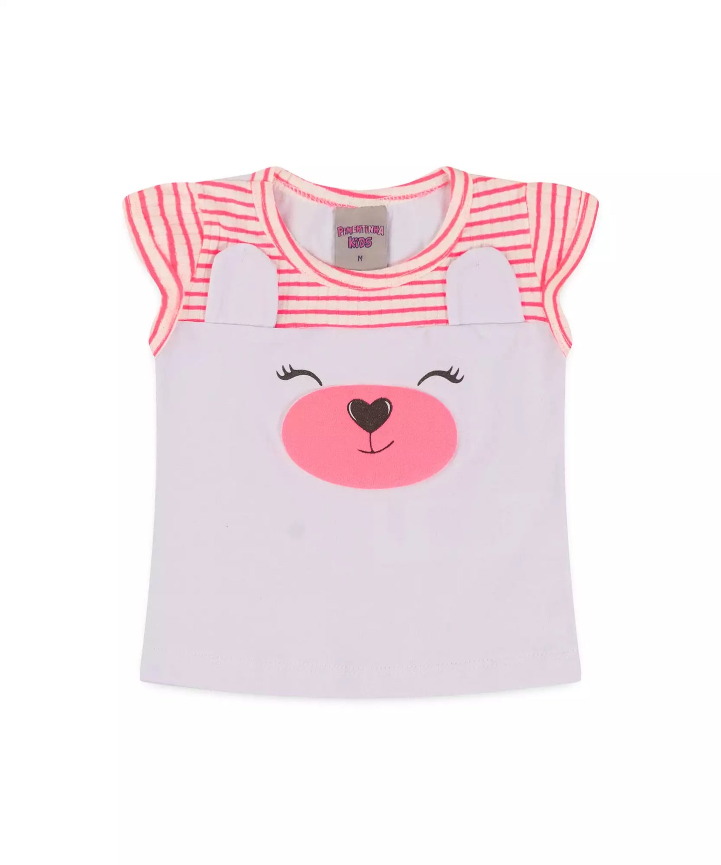Conjunto de Verão para Bebê Menina Ursinho cor Branco