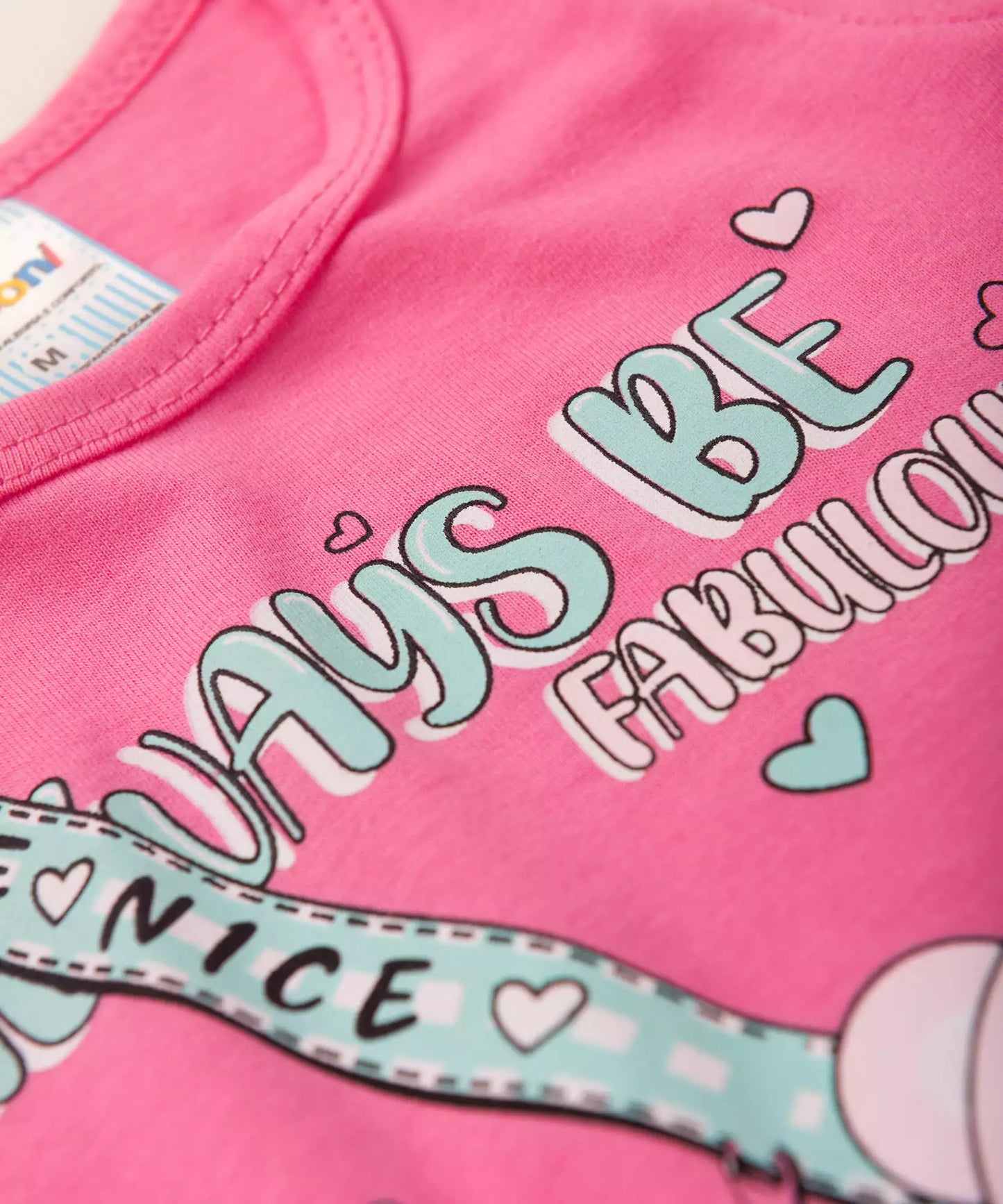 Conjunto de Verão para Bebê Menina Ursinho no Rosa