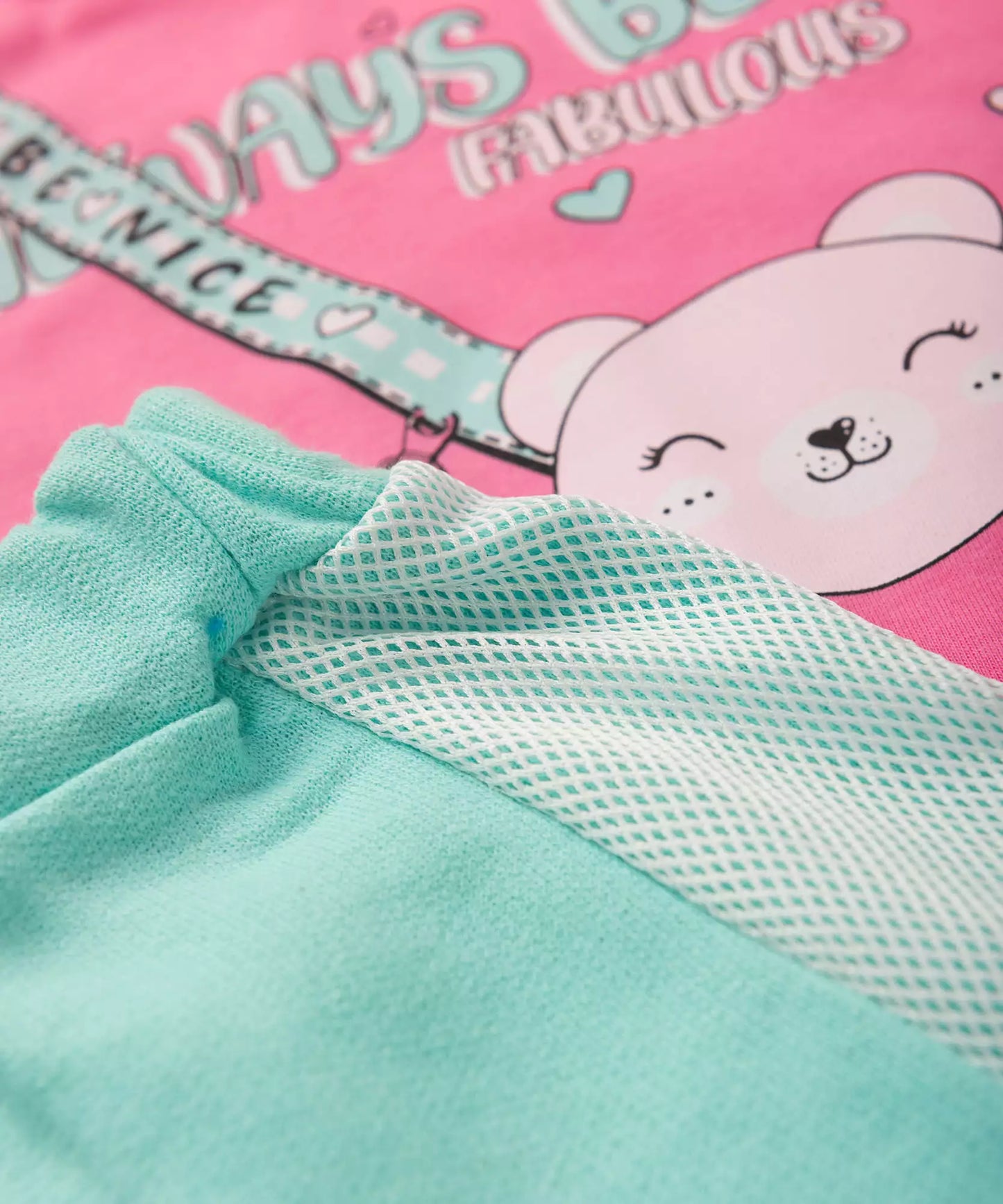 Conjunto de Verão para Bebê Menina Ursinho no Rosa