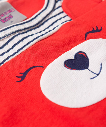 Conjunto de Verão para Bebê Menina Ursinho Vermelho