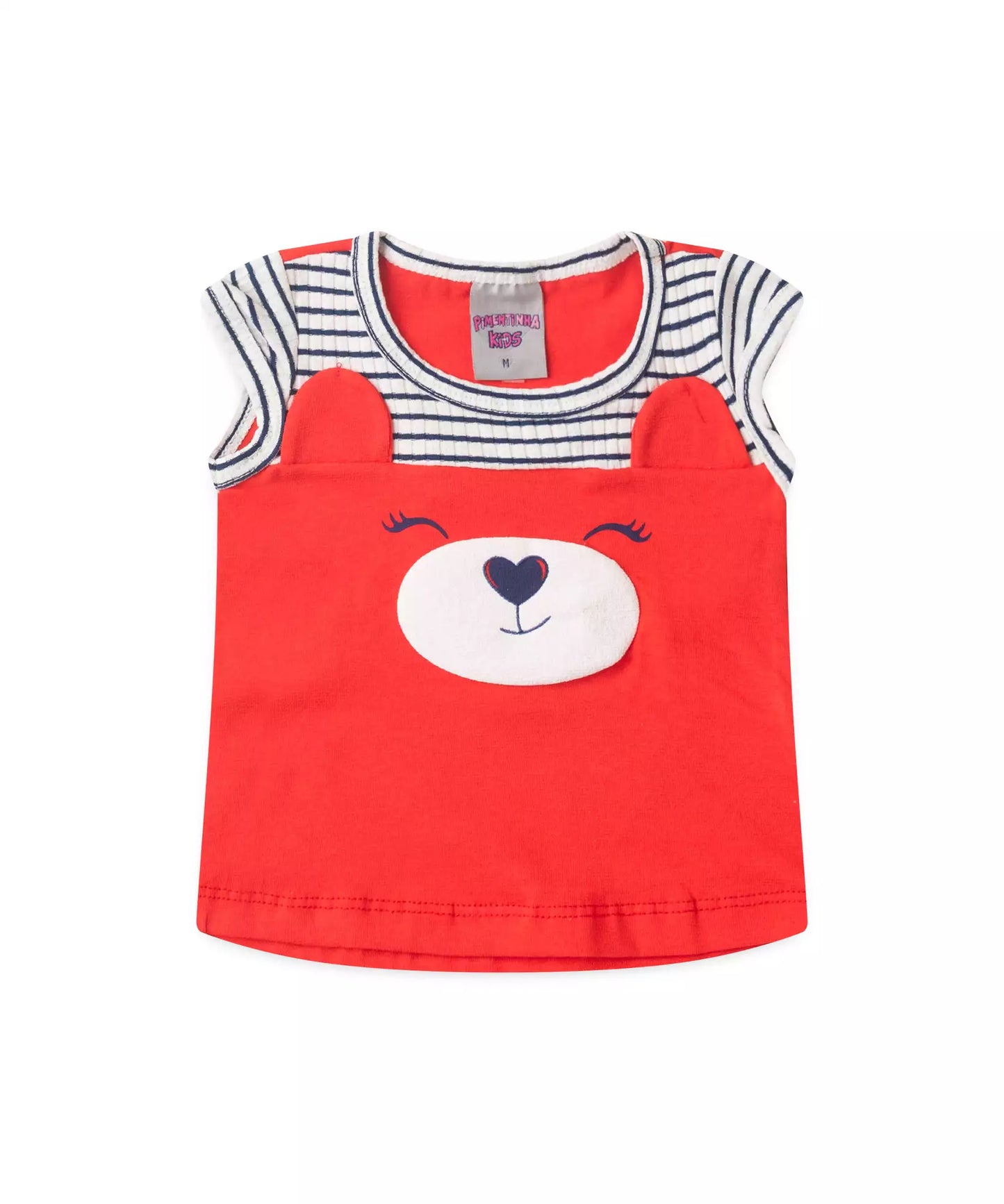 Conjunto de Verão para Bebê Menina Ursinho Vermelho