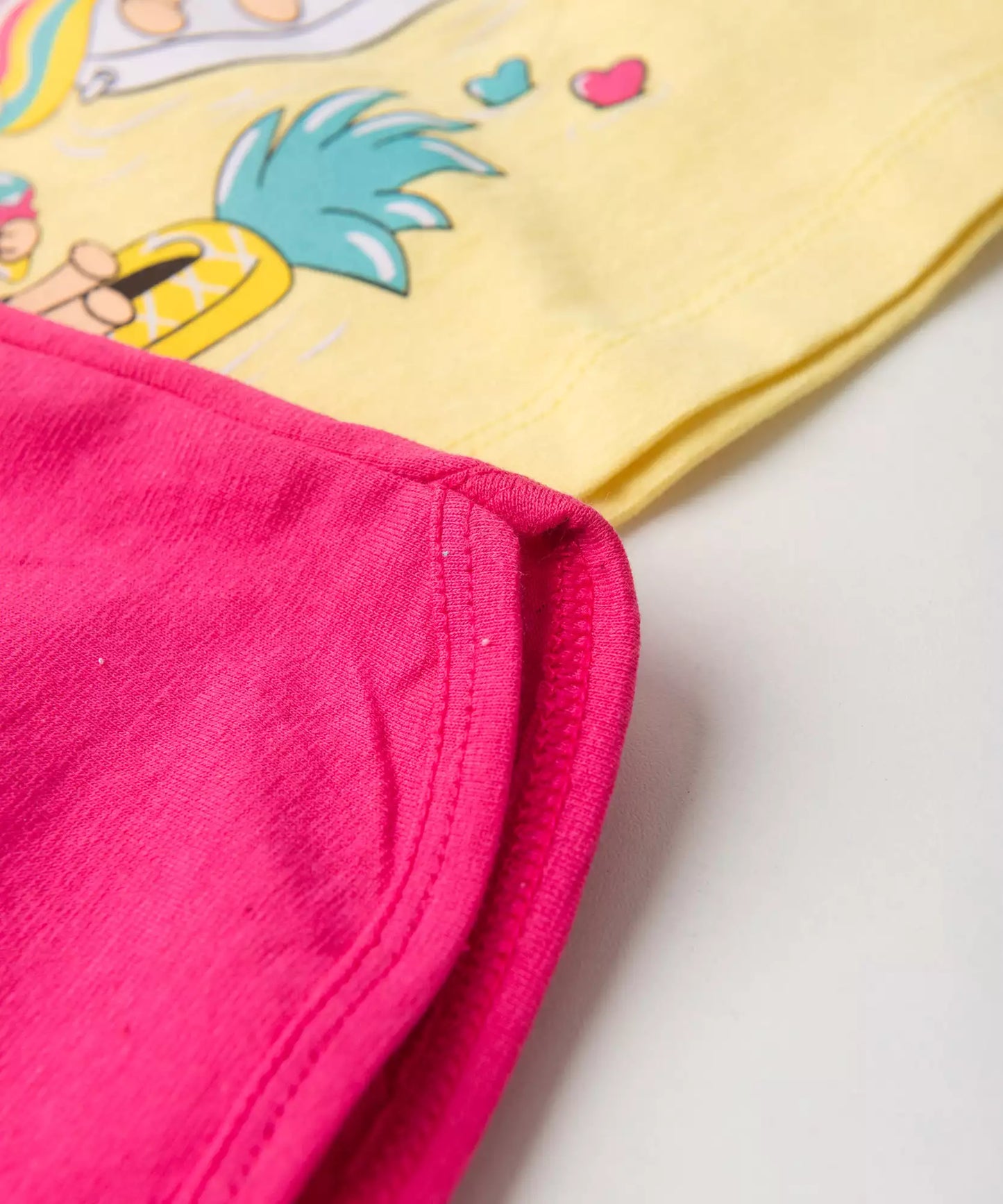 Conjunto de Verão para Bebê Menina Ursinhos no Mar Amarelo