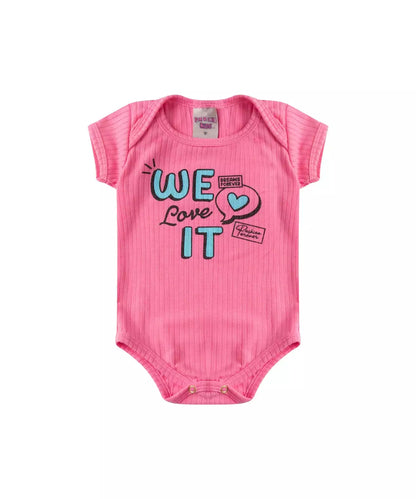 Conjunto de Verão para Bebê Menina Urso Rosa