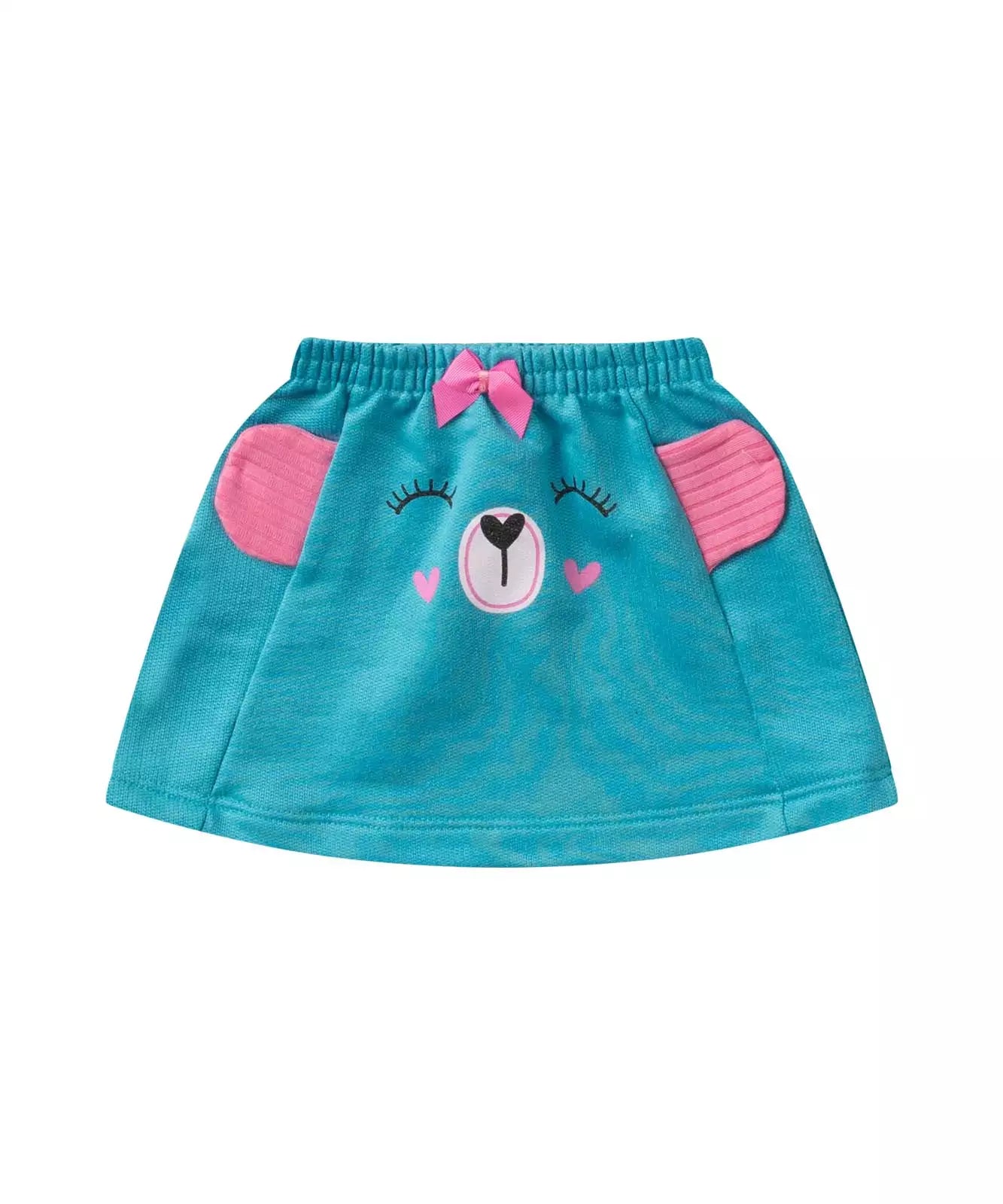 Conjunto de Verão para Bebê Menina Urso Rosa