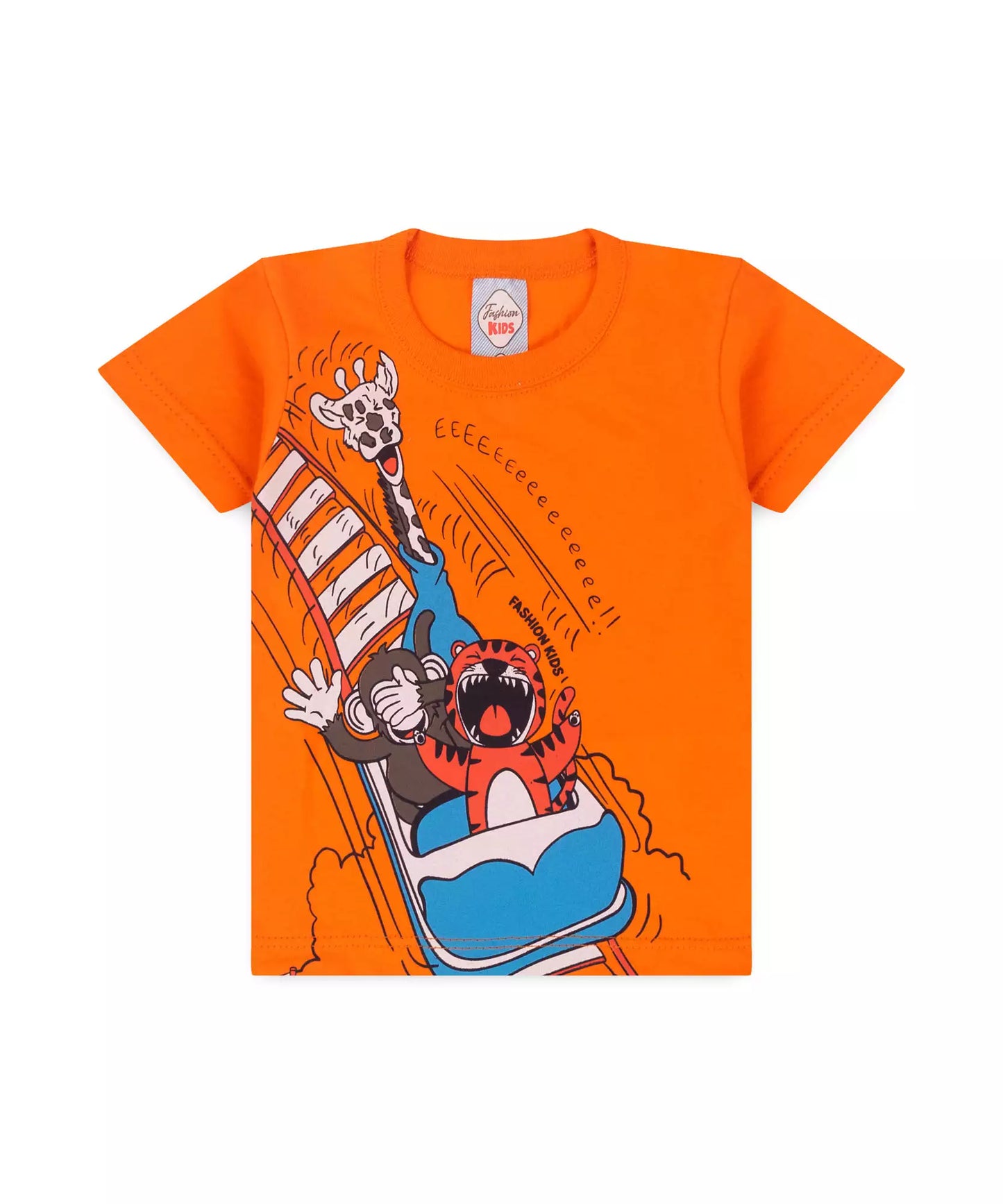Conjunto de Verão para Bebê Menino Animais Laranja