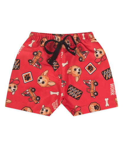Conjunto de Verão para Bebê Menino Cachorrinho Branco